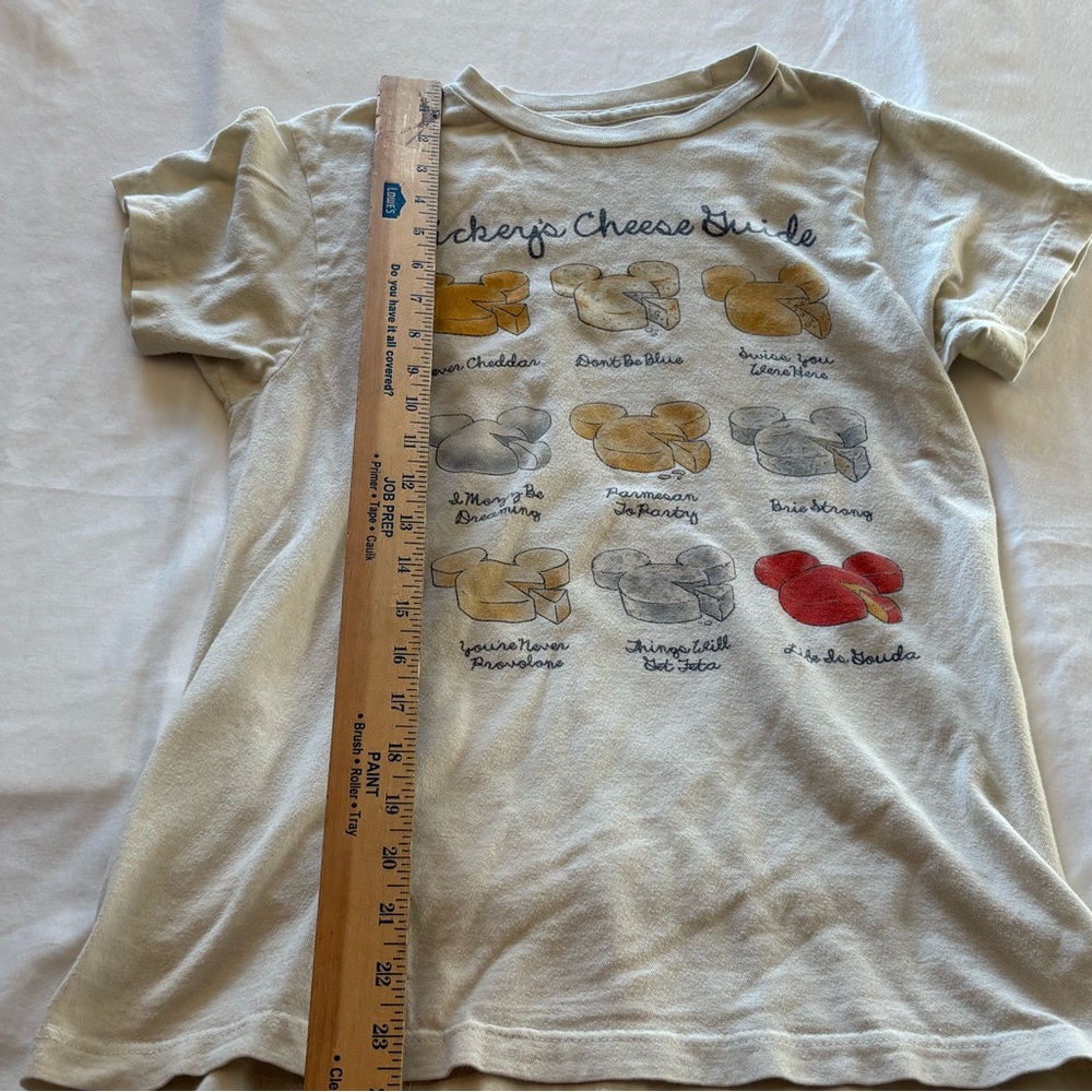 Disney | Mickey Mouse “Cheese Guide” Graphic Tee | 100% Cotton | S - Picture 4 of 7